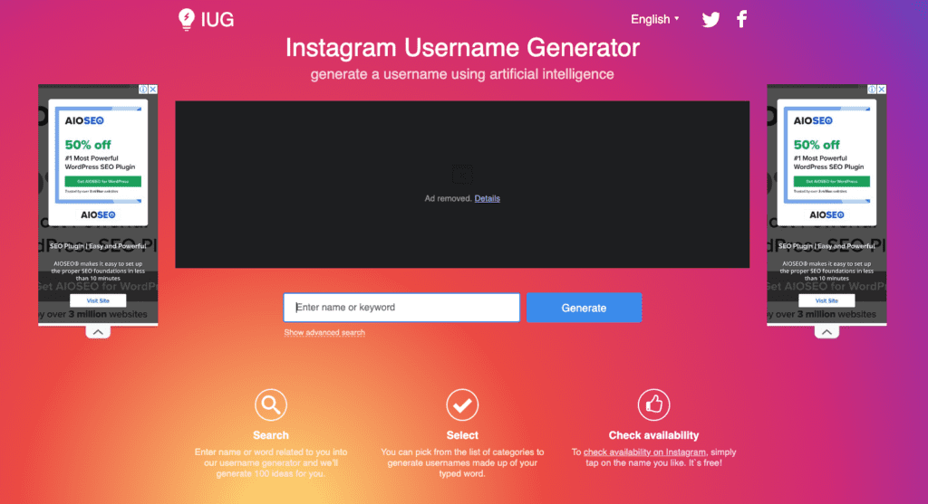 Instagram Username Generator